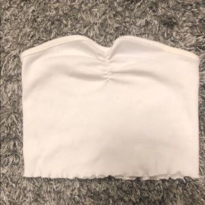 Small white cropped tube top
